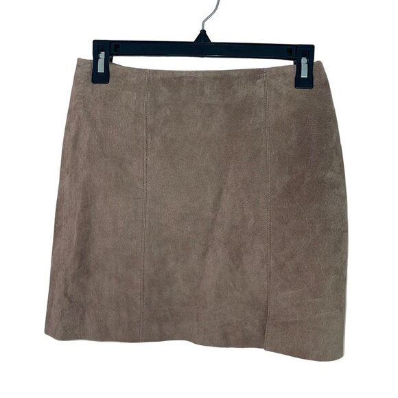 BLANKNYC Womens Mini Pencil Skirt Size 25 French Taupe Tan Suede Slit New - Picture 13 of 13